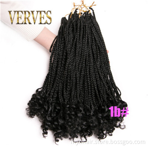 Box Braids Hair Synthetic 14 inch and 18 inch Crochet Hair Extensions 24 Strands/pack Ombre Braiding Hair Braids twist